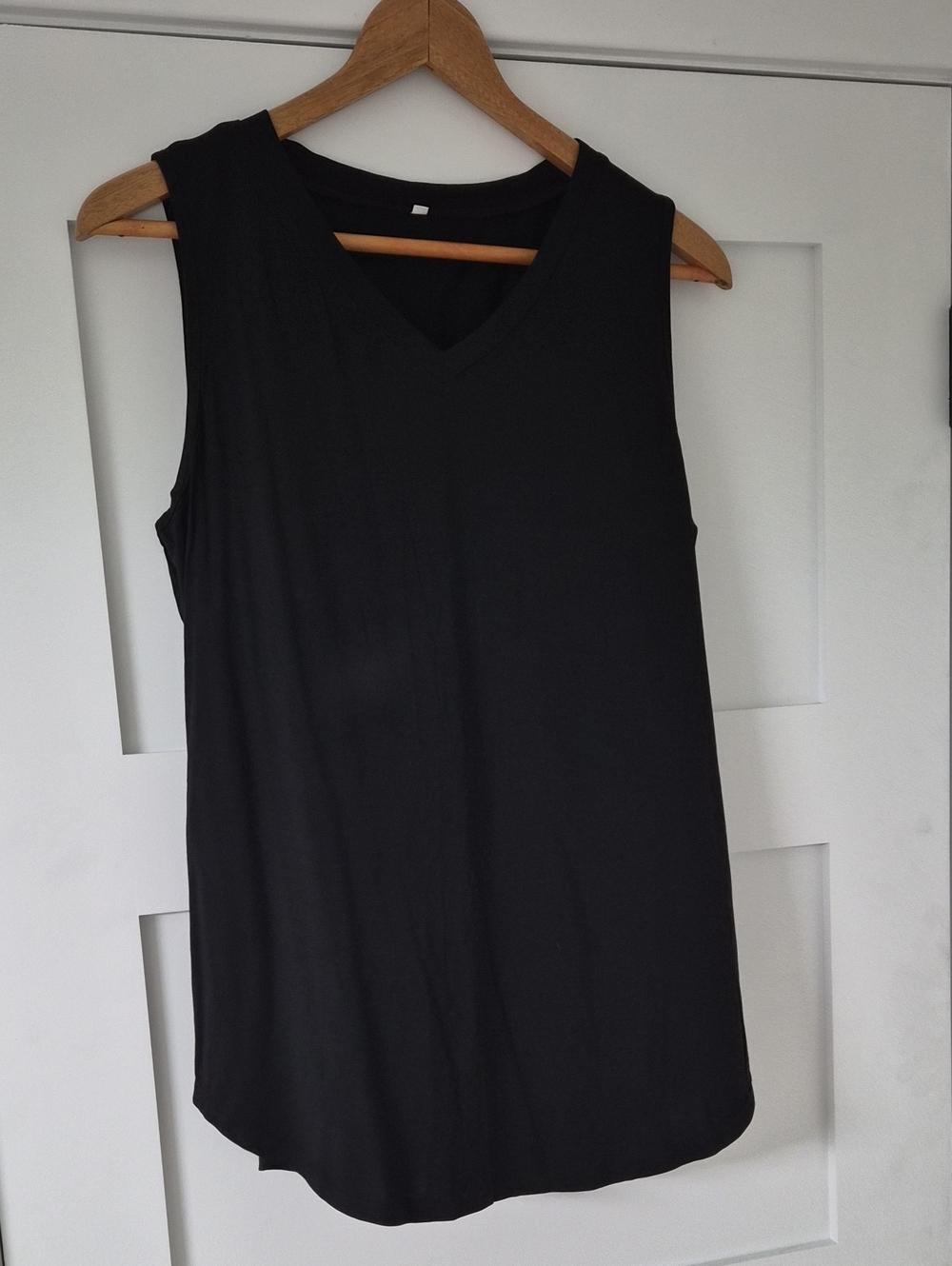 Black V-Neck Sleeveless Women’s Top